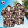 Chicago Cubs Mascot And Iconic Symbols White Stripe Hawaiian Shirt