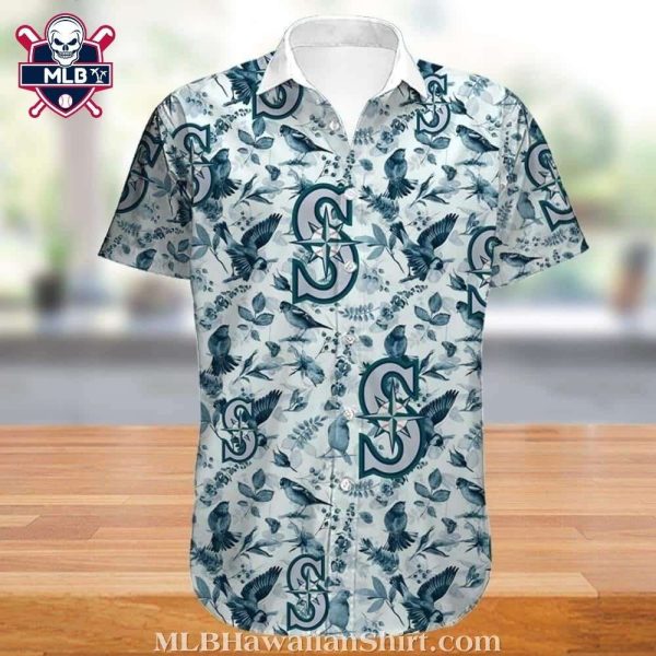 Tropical Bird Pattern Seattle Mariners Hawaiian Shirt