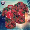 Tiki Motifs And Red Sox Logo Tropical Hawaiian Shirt