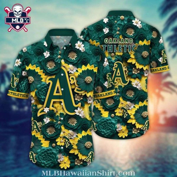 Tropical Bouquet Oakland Athletics Aloha Shirt – Lush Floral Mix