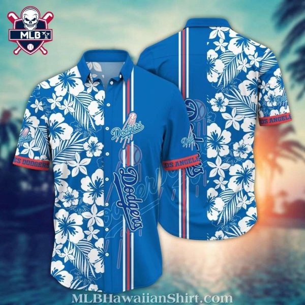 Tropical Dodgers Paradise White Floral Hawaiian Shirt – LA MLB Breeze