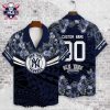 Tribal Tropical Flower Pattern – NY Yankees Summer Aloha Shirt