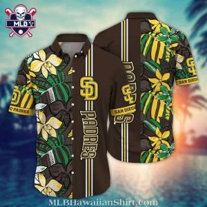 Tropical Florals And Stripes – Padres Aloha Button-Up Shirt