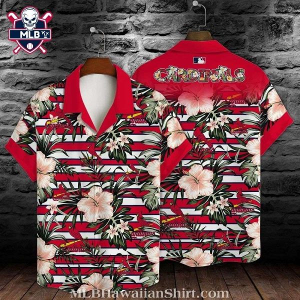 Tropical Hibiscus Field St. Louis Cardinals Hawaiian Shirt