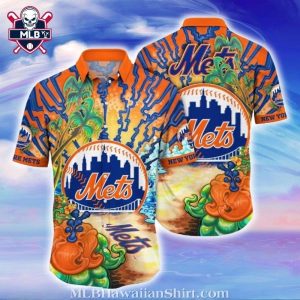 Tropical Mirage NY Mets Hawaiian Shirt – Fiery Orange Fanfare