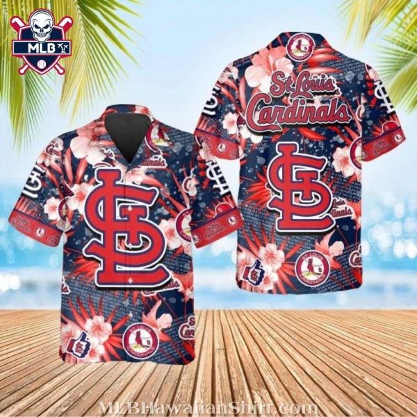 Tropical Night Bloom St. Louis Cardinals Aloha Shirt