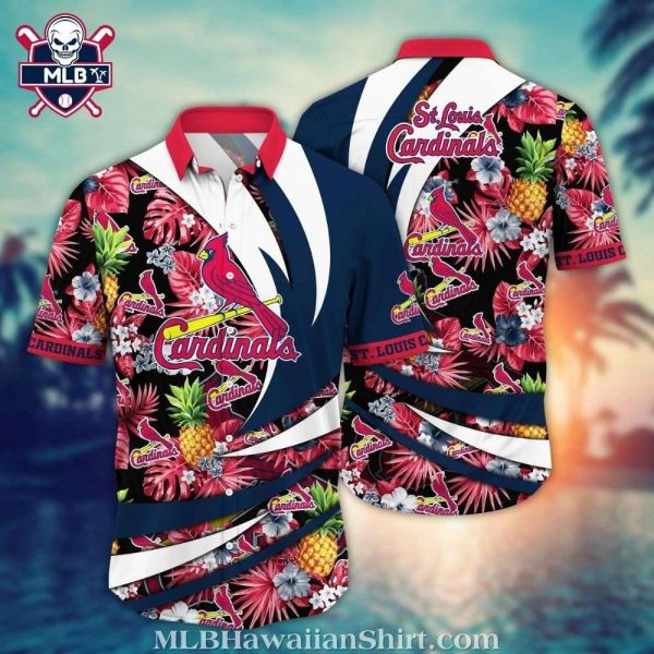 Tropical Night St. Louis Cardinals Aloha Shirt