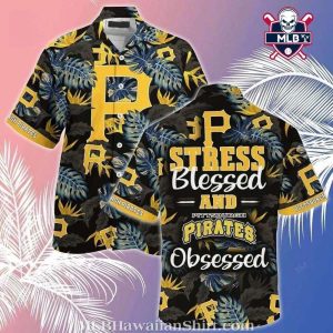 Tropical Night Stress Blessed Pittsburgh Pirates Hawaiian Shirt