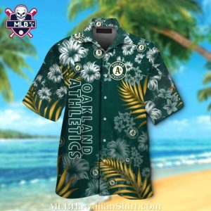 Tropical Oakland Athletics Hibiscus Floral Shirt