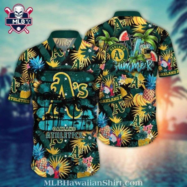 Tropical Oasis Oakland Athletics Aloha Shirt – Colorful Summer Design