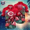 Tropical MLB Cincinnati Reds Beige Hawaiian Shirt