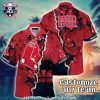 Modern Red Sox Vibes Geometric Pattern Hawaiian Shirt