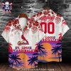 Vintage Red And Beige Patchwork St. Louis Cardinals Aloha Shirt