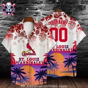 Tropical Sunset Cardinals St. Louis MLB Aloha Shirt