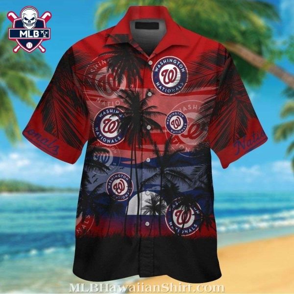 Twilight Palm Washington Nationals Hawaiian Shirt – Nationals Nightfall Aloha Shirt