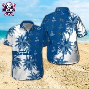 Two-Tone Palm Tree Kansas City Royals Hawaiian Shirt