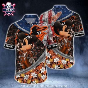 Unique Baltimore Orioles Tropical Hawaiian Shirt With Cool Mickey Mouse Prints