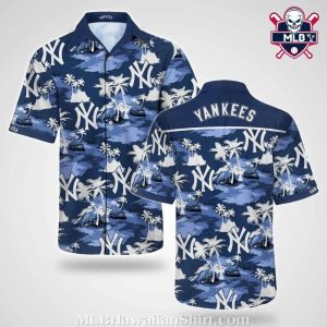 Vacation Mode Yankees Palms And Cars Tropical Hawaiian Shirt