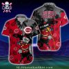 Vibrant Reds Garden – Cincinnati Reds Hawaiian Shirt with Floral Burst