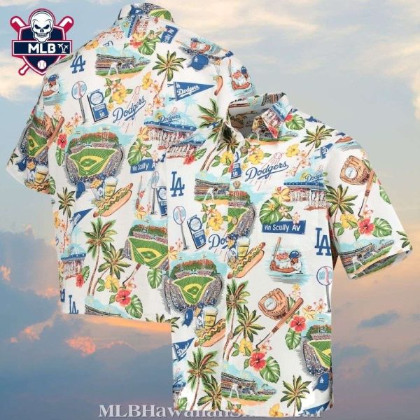 Vin Scully Avenue Dodgers Stadium View MLB Hawaiian Shirt – Iconic Landmarks