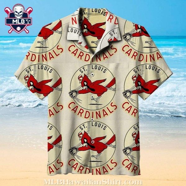 Vintage Cardinal Script – St. Louis Hawaiian Shirt