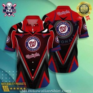 Washington Nationals Sharp Geometric – Modern Fan Hawaiian Shirt