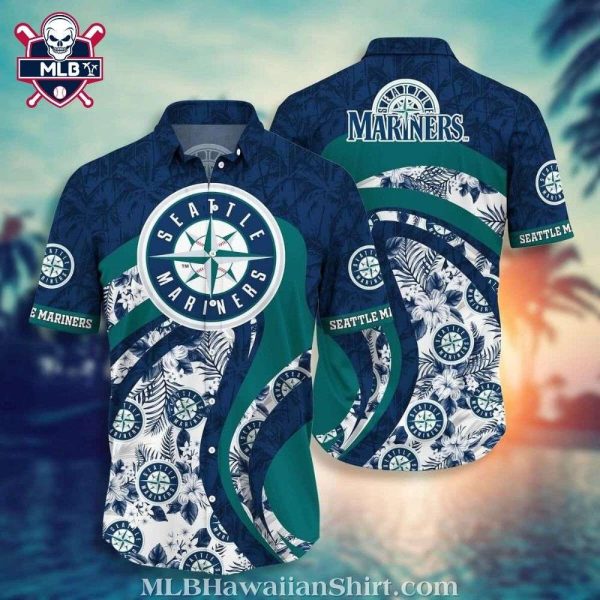 Wave Crest Seattle Mariners Tropical Hawaiian Shirt