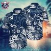 Tampa Bay Rays Floral Stripe Tropical Hawaiian Shirt