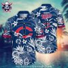 Houston Astros Hibiscus Flowers Us Flag Pattern Hawaiian Shirt