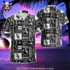 White Sox Tropical Shirt With Tiki And Hibiscus Flower Patterns In Earth Tones