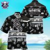 White Sox Monochrome Vintage Logo And Text Hawaiian Aloha Shirt