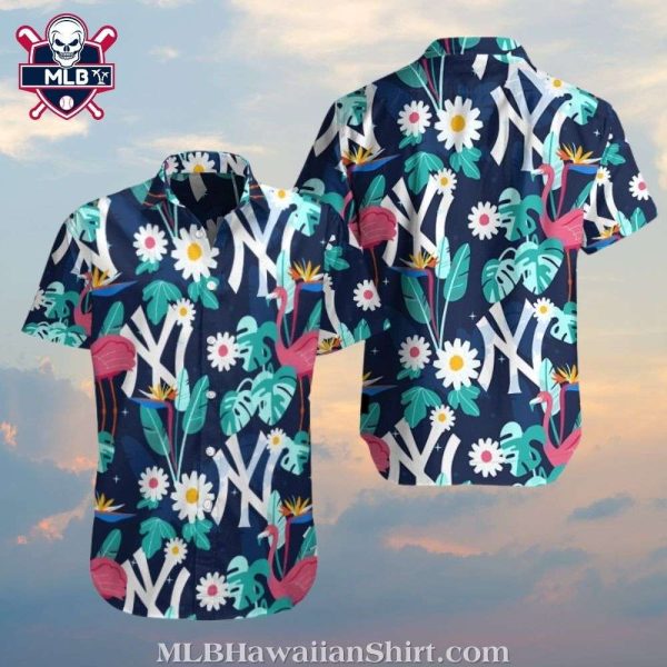 Yankees Floral Tropical Shirt With Lush Botanical Print