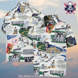 Yankees History Collage Champions Hawaiian Shirt