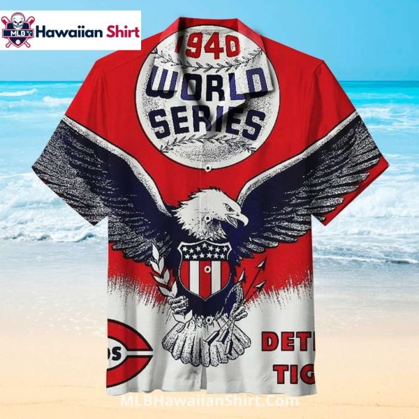 1940 World Series Eagle Cincinnati Reds Aloha Shirt Classic