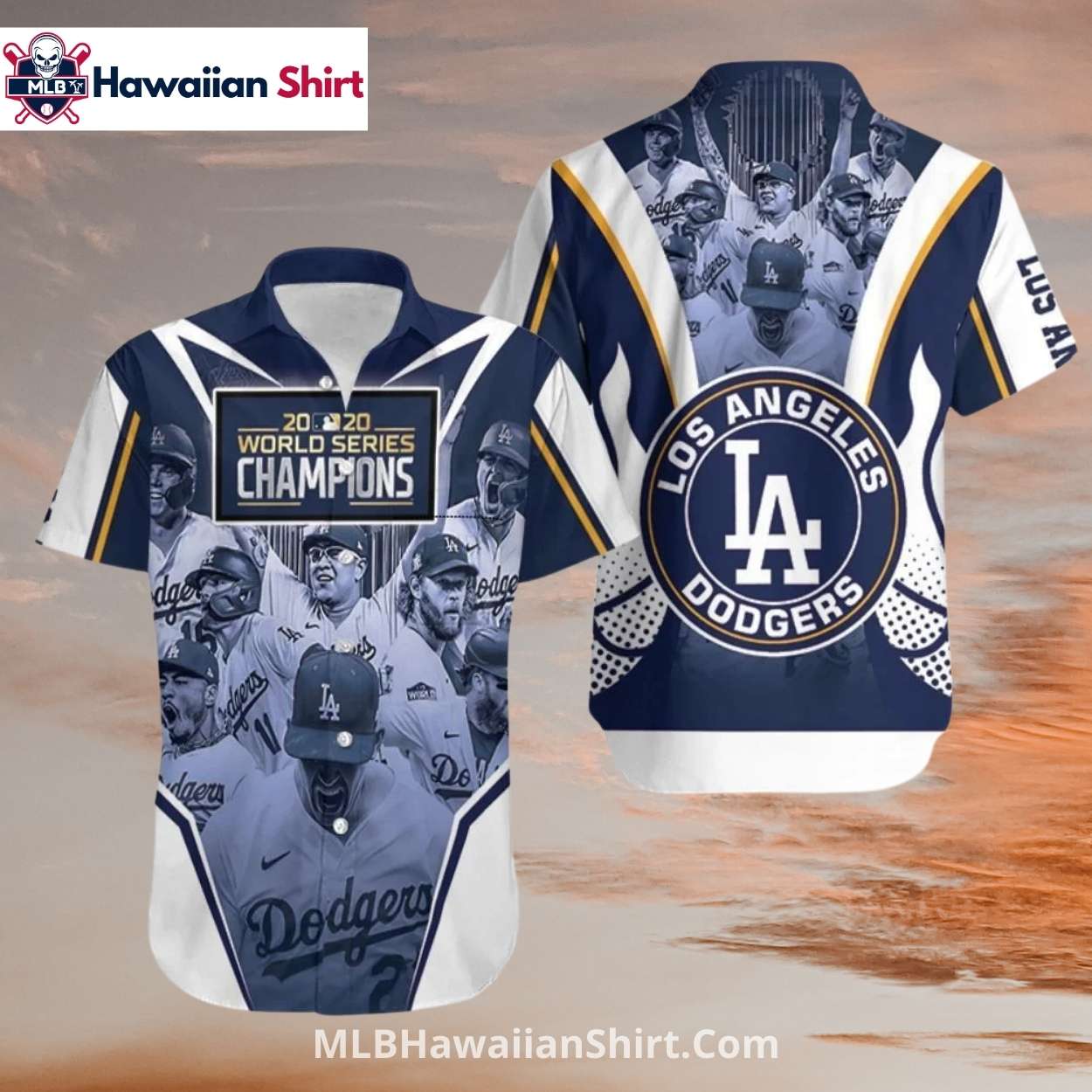 2020 Champions Collage Los Angeles Dodgers Aloha Shirt 2020 Champions Collage Los Angeles Dodgers Aloha Shirt