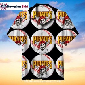 Baseball Logo Pattern Pittsburgh Pirates Aloha Shirt