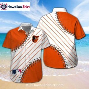 Baseball Stitch Pattern Orioles Hawaiian Shirt