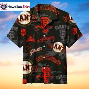 Bay Area Map SF Giants Hawaiian Shirt With Dark Theme