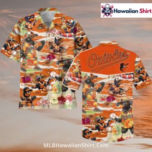 Beach Scenes Collage Orioles Hawaiian Shirt