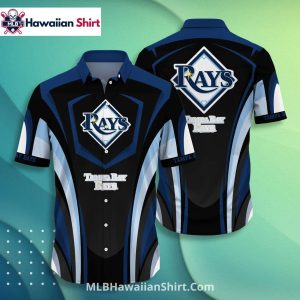 Black Blue Rays Shield Tampa Bay Rays Hawaiian Shirt Bold