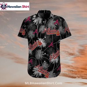 Black Palm Fireworks Atlanta Braves Aloha Shirt For Fans