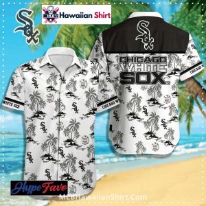 Black Yoke Island Print Chicago White Sox Aloha Shirt