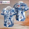 Baseball Action Scene Toronto Blue Jays Hawaiian Shirt