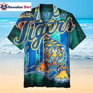Bold Jungle Style Detroit Tigers Hawaiian Shirt