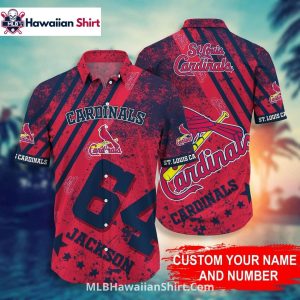 Cardinals Hawaiian Shirt With Striking Red And White Contrast