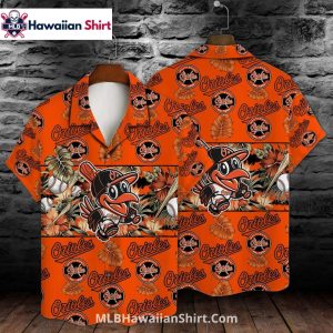 Cartoon Bird And Leaves Orioles Hawaiian Shirt