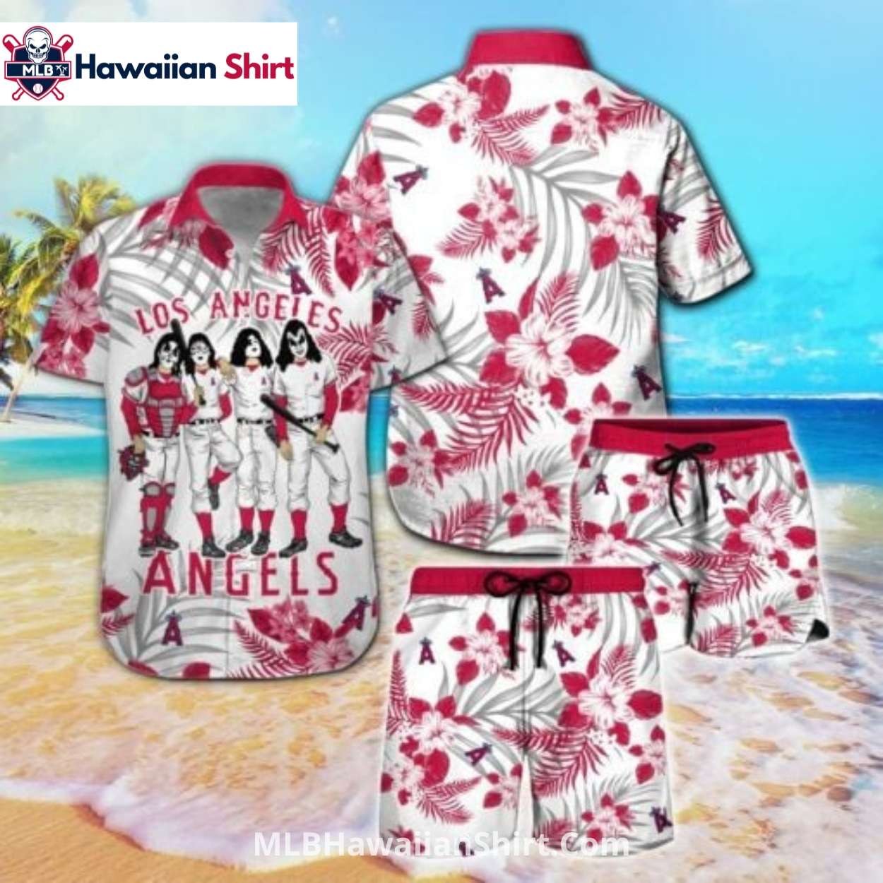 Cartoon Player Los Angeles Angels Hawaiian Shirt Cartoon Player Los Angeles Angels Hawaiian Shirt