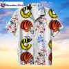 Classic Mascot Print Cincinnati Reds Aloha Shirt Black