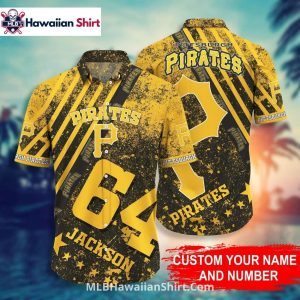 Custom Jersey Style Pittsburgh Pirates MLB Aloha Shirt