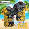 Floral Flag Print Milwaukee Brewers Aloha Shirt Vintage